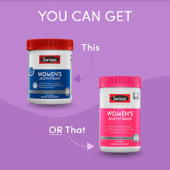 Close-up of Swisse women's multivitamin tablets