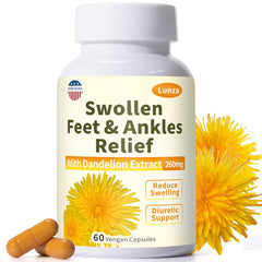 Packaging and bottle of Swollen Feet & Ankles Relief capsules