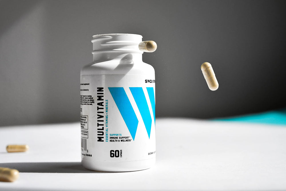 Swolverine Multivitamin product packaging with nutrition information