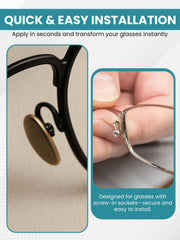 Screw-in nose pads with small screwdriver