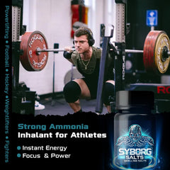 Syborg Salts pocket-size bottle delivers quick wake-up before workouts.