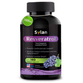 Front view of SYLAN Trans Resveratrol bottle with label