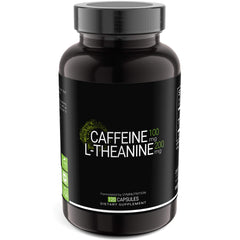 SYMNUTRITION caffeine-L-Theanine bottle front promotes smooth daytime focus.