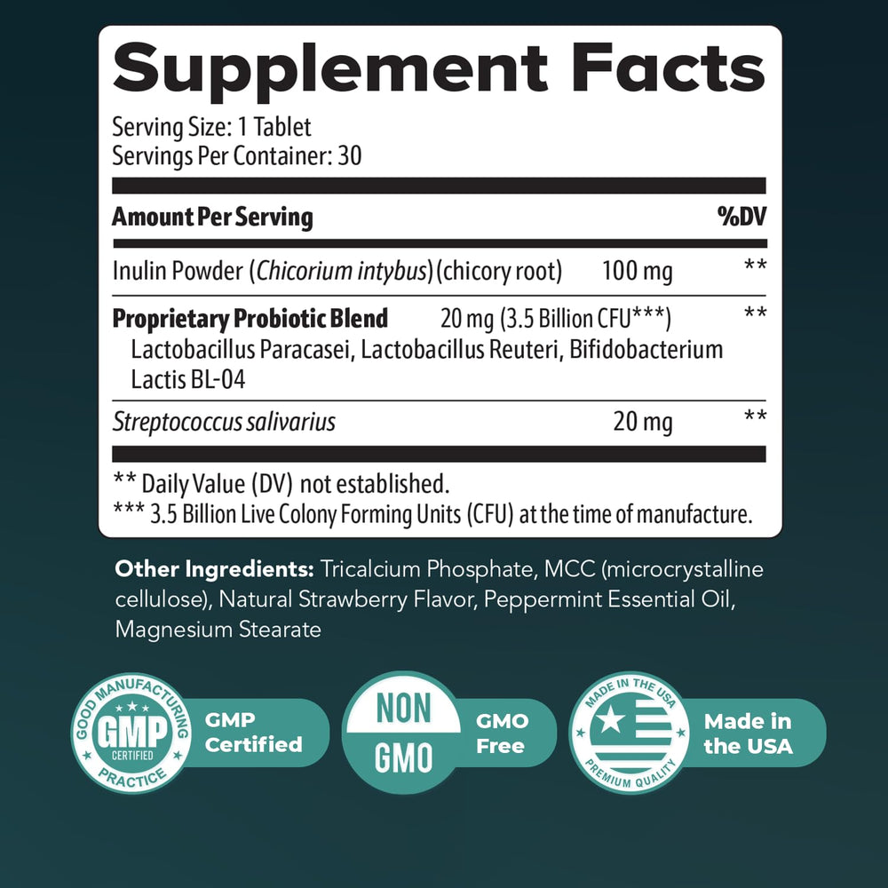 Synaptigen tablets being taken (chewable or dissolvable)