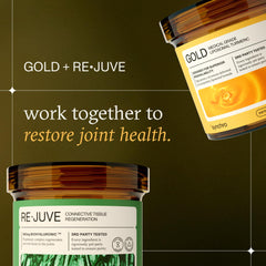 Close-up of Synchro Gold turmeric bottle with 60 capsules