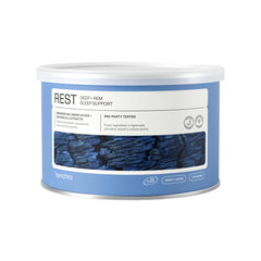 Synchro Rest Sleep Supplements bottle with lemon powder and scoop