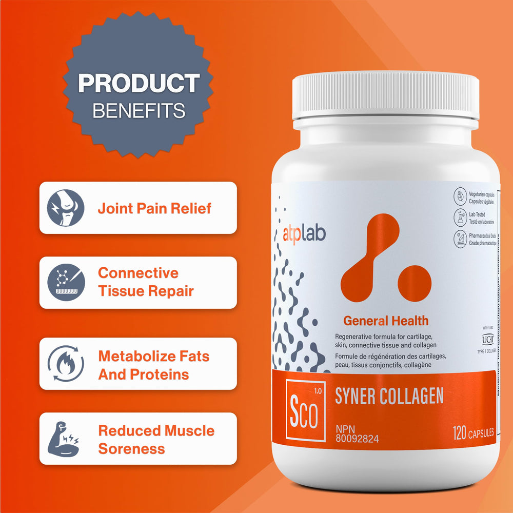 Syner Collagen bottle label close-up