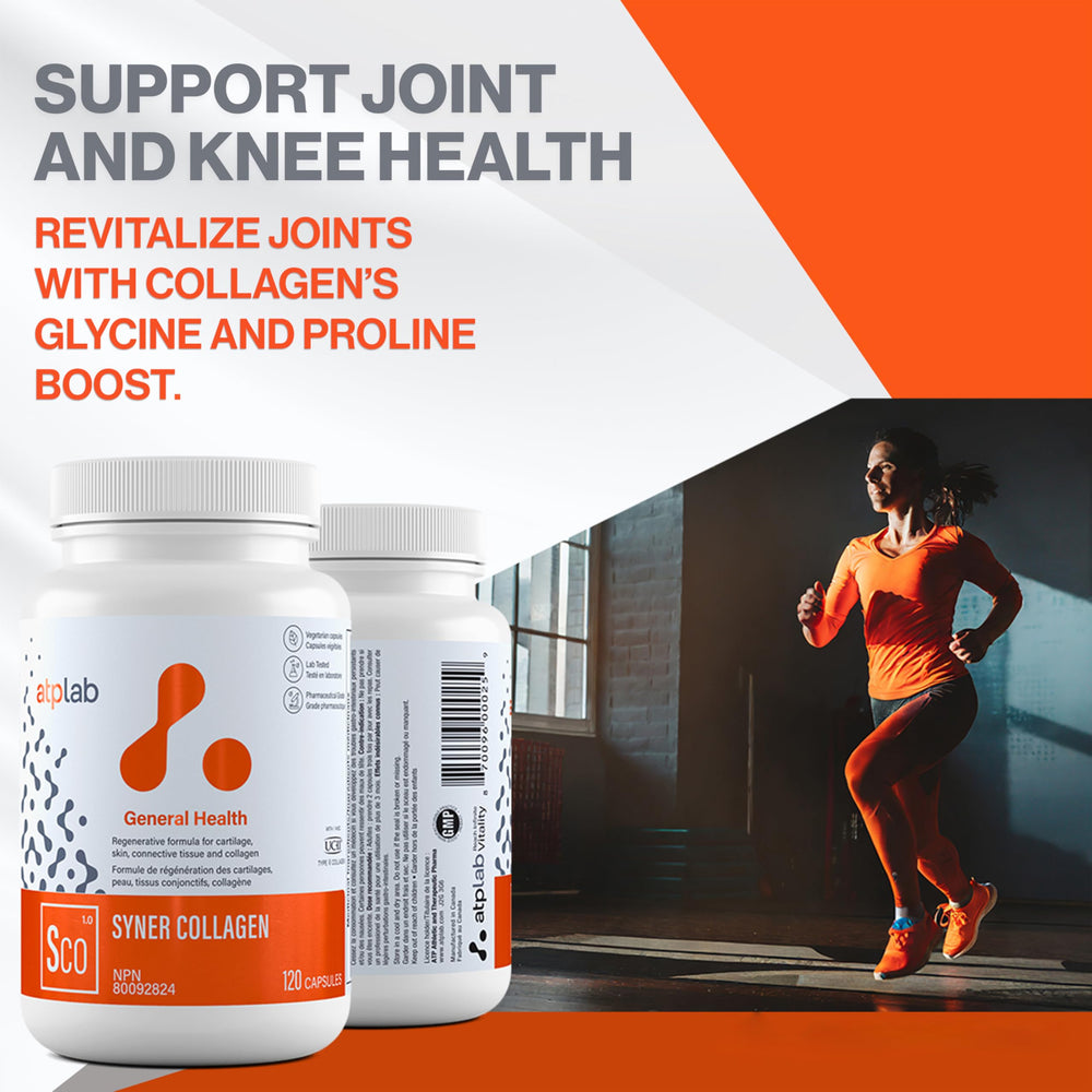 Lifestyle image of a person taking collagen supplement