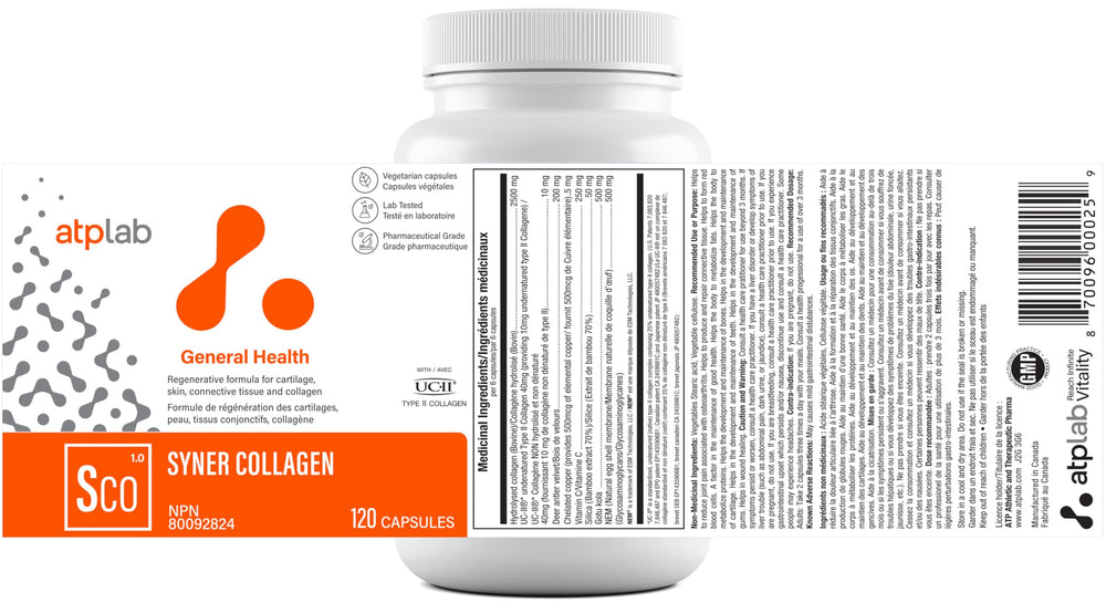 Packaging of Syner Collagen 120 capsules