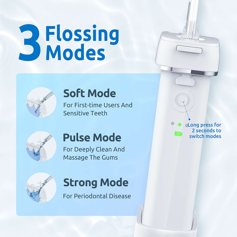Compact travel-friendly water flosser with USB charging