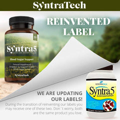 Syntra5 bottle label close-up
