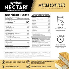 Syntrax Native Whey Protein Isolate close-up showing premium protein source.
