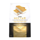 Syntrax Nectar Sweets canister with real vanilla specks for post-workout shakes.