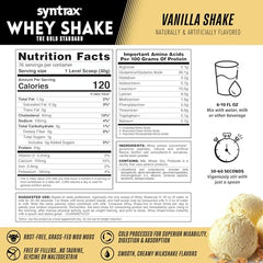 Syntrax Whey Shake mixes instantly in water for busy mornings