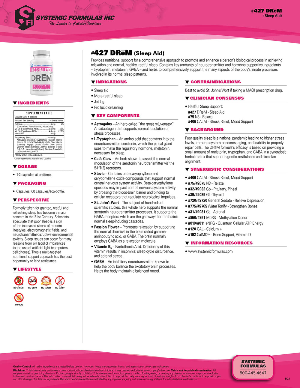 Nutritional ingredients including tryptophan, melatonin, and GABA