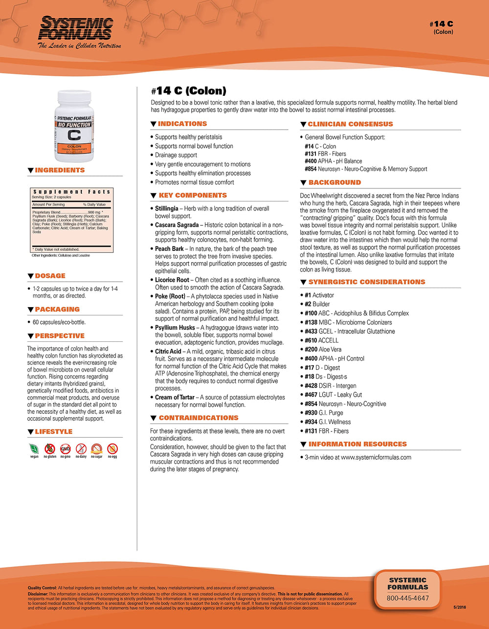 Close-up of Bio Function C Colon 14 capsule bottle