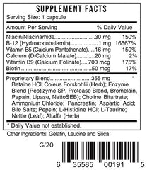Ingredients close-up: Pau D'Arco, Clove Oil, Grapefruit Rind Extract, L-Lysine