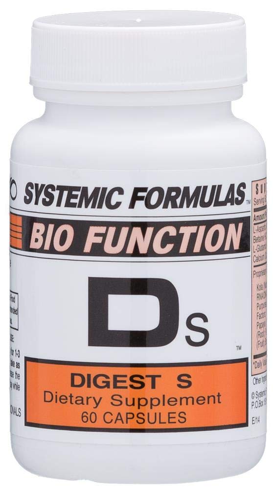 Digest S Systemic Formulas Ds bottle label promoting digestive health