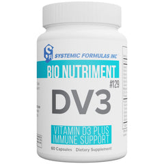 Systemic Formulas DV3 BioNutriment Vitamin D3 Plus Immune Support bottle label