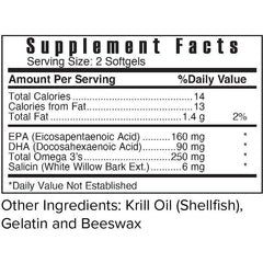 Close-up of RPM Pre-Resolvin Protectin Maresin supplement facts