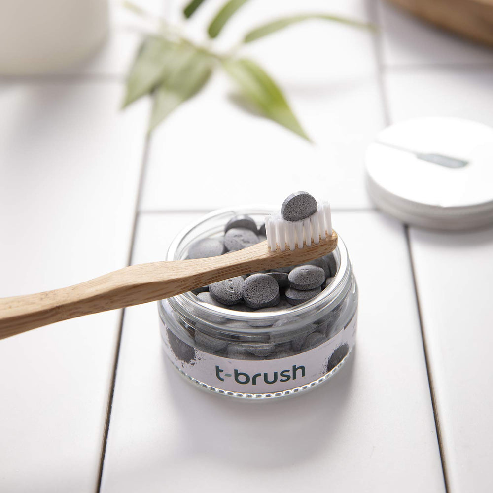 How to use: bite, chew, then brush for at least two minutes