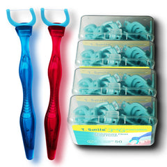 T.Smile NoFuss Dental Flosser Kit with two handles
