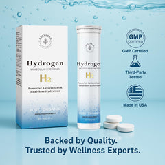 Close-up of the hydrogen tablet