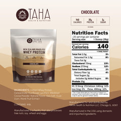 Taha Health and Nutrition chocolate whey protein shaker with creamy shake fueling workouts.