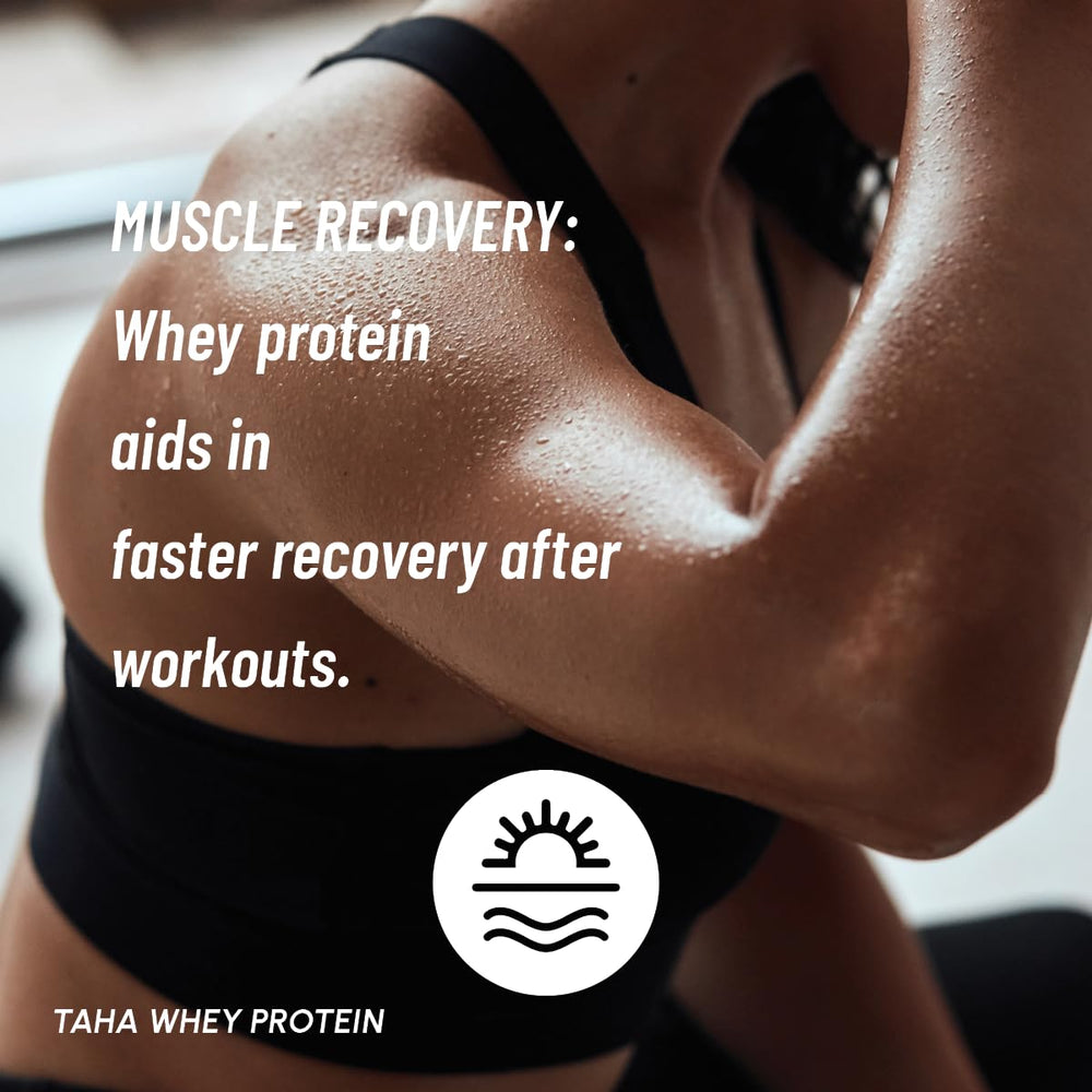 Taha Health & Nutrition vanilla whey protein label shows Toitū Net Carbon Zero certification.