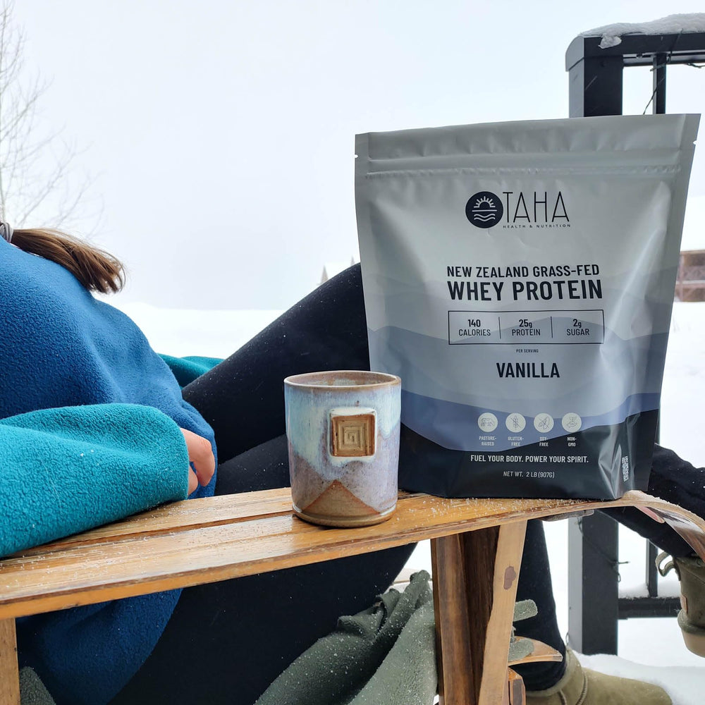 Taha Health & Nutrition oats with vanilla whey protein mix for extra protein.