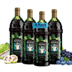Front view of Morinda Tahitian Noni 4x1L pack