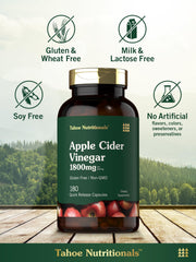 Tahoe Nutritionals Apple Cider Vinegar capsules nutrition facts panel
