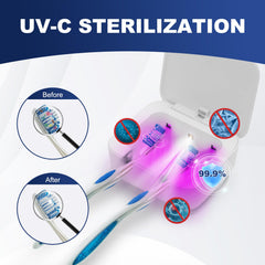 Wall-mounted toothbrush case design with back adhesive