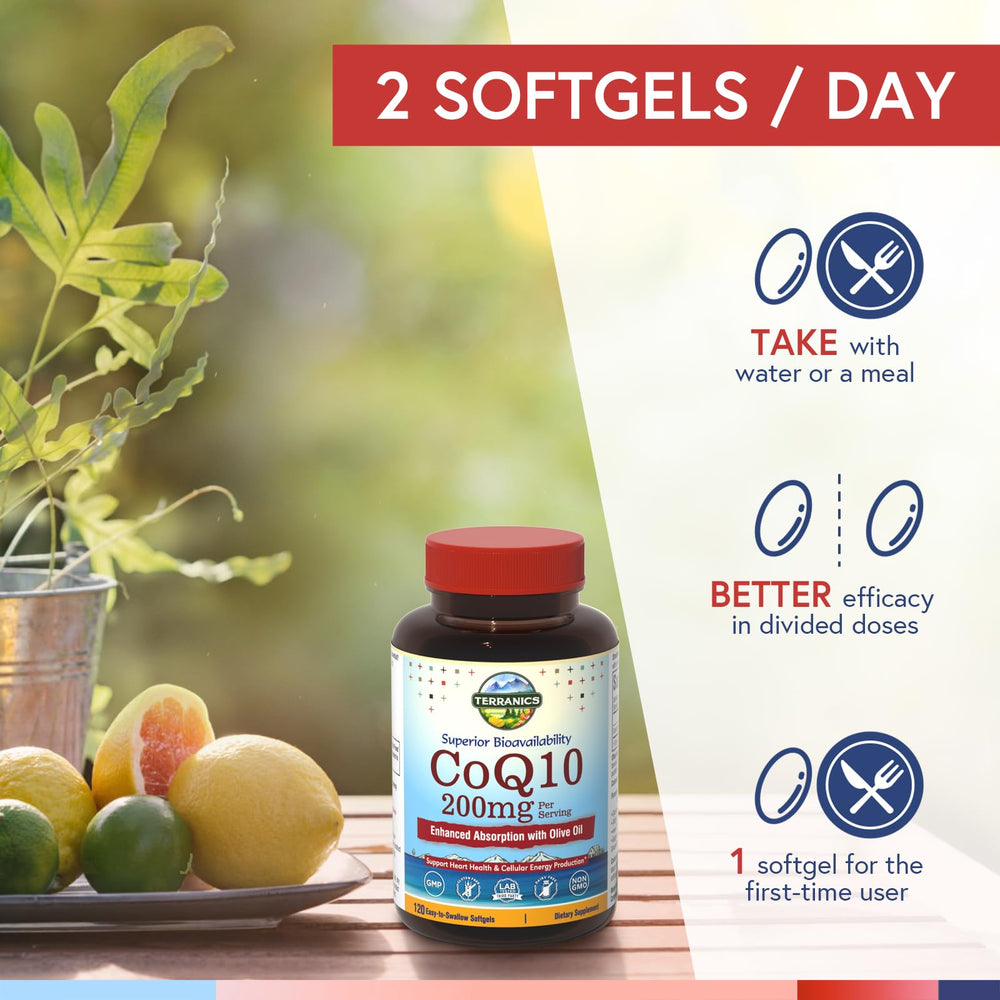 Recommended daily dosage of 2 softgels