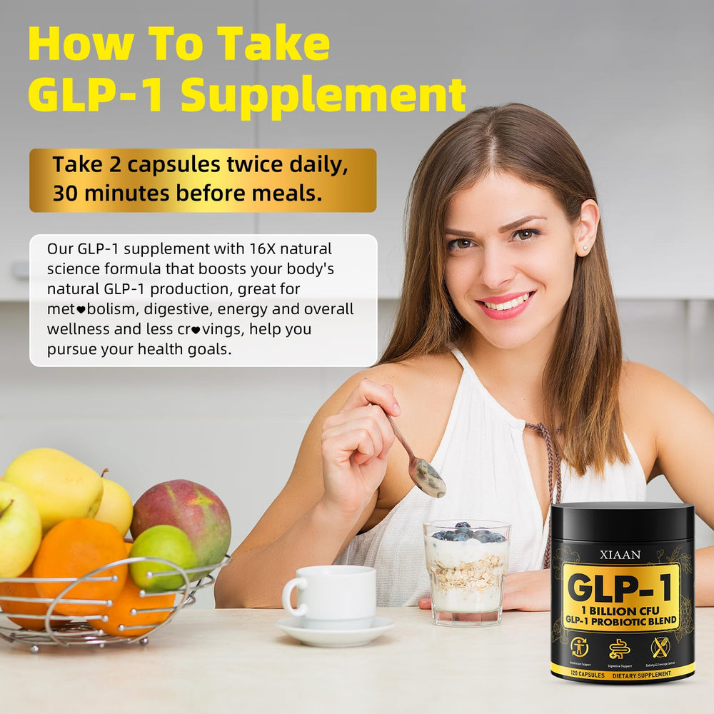 Open bottle showing the 120 capsules