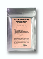 Bottle of Talsen Vitamin A powder with Retinyl Palmitate