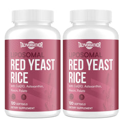 Product bottle front – Talyvoriathor Liposomal Red Yeast Rice 1200mg with CoQ10 & Astaxanthin