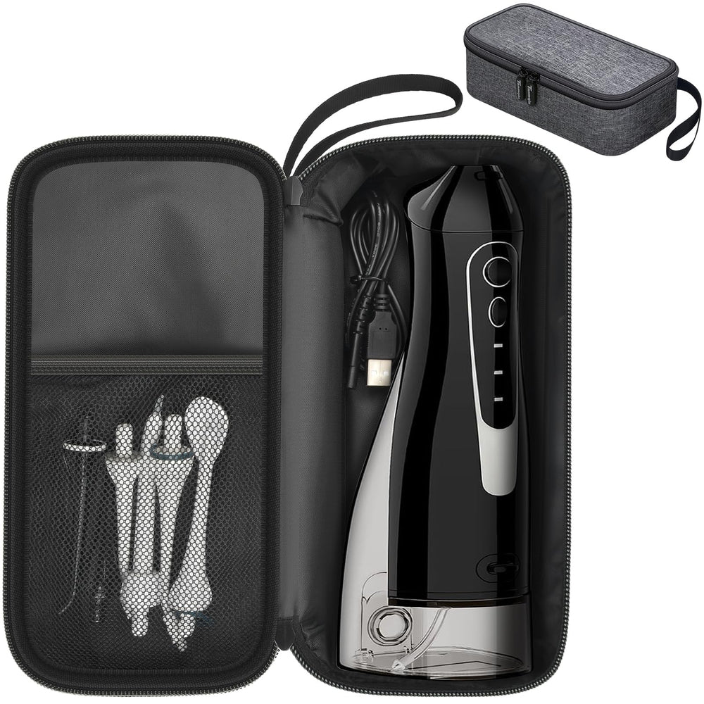 Tanmqin carrying case for COSLUS, Nicwell, Leominor and Bitvae water flossers in black