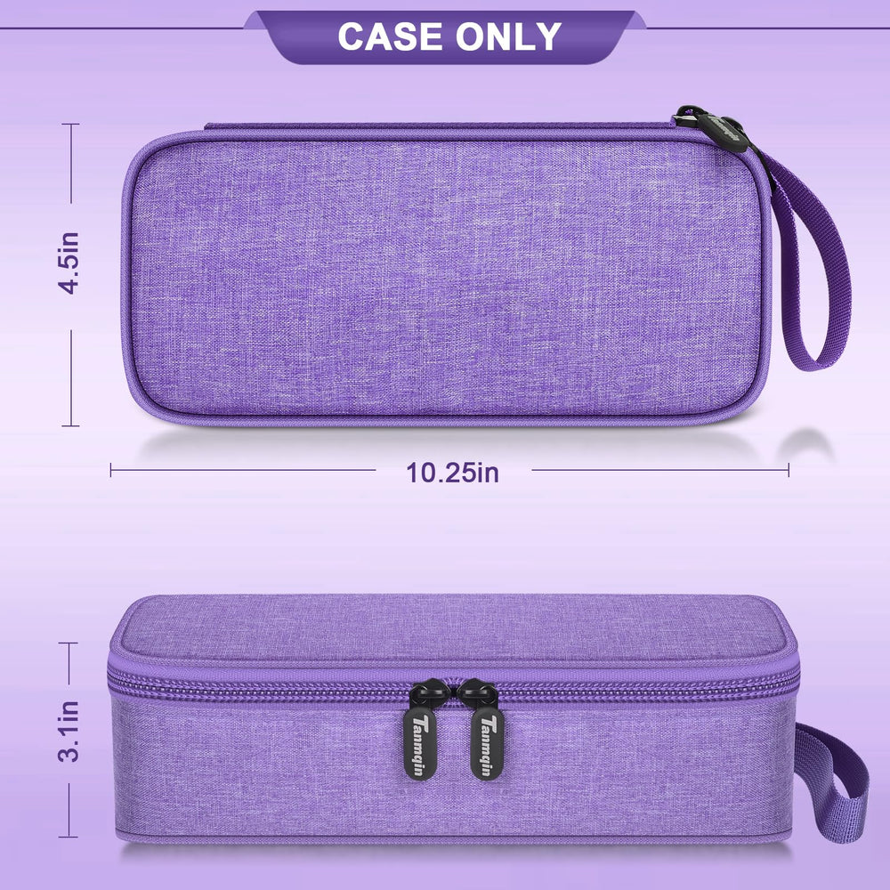 Side view showing durable black Tanmqin storage bag with carrying strap