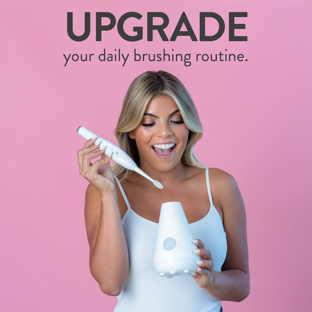 Built-in dryer drying the brush after brushing