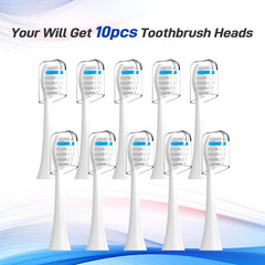 TAO Clean compatible replacement toothbrush heads in white - 10 pack - image 7