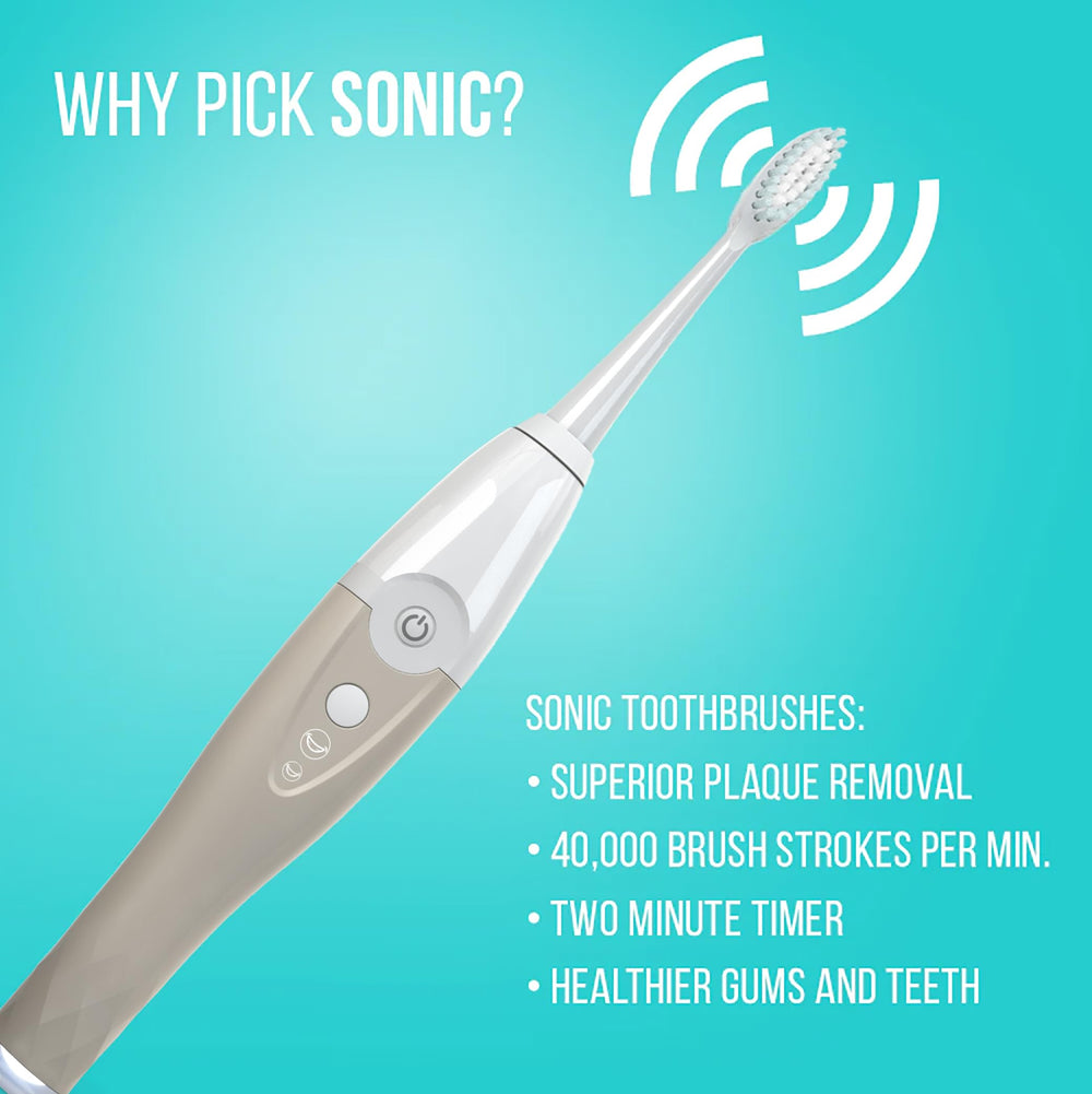UV-C sanitizing station drying and charging the toothbrush