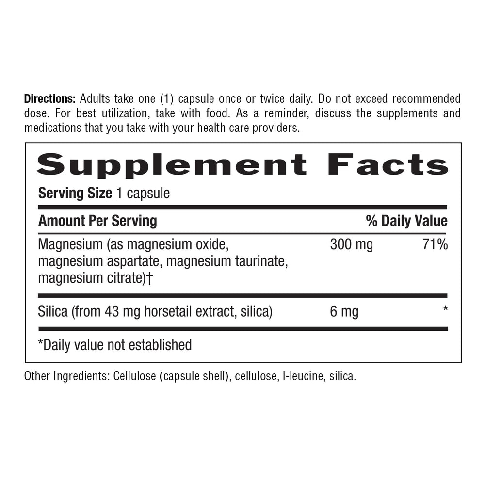 Back view of Target-Mins bottle with supplement facts label
