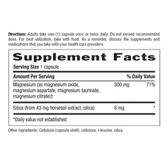 Back view of Target-Mins bottle with supplement facts label