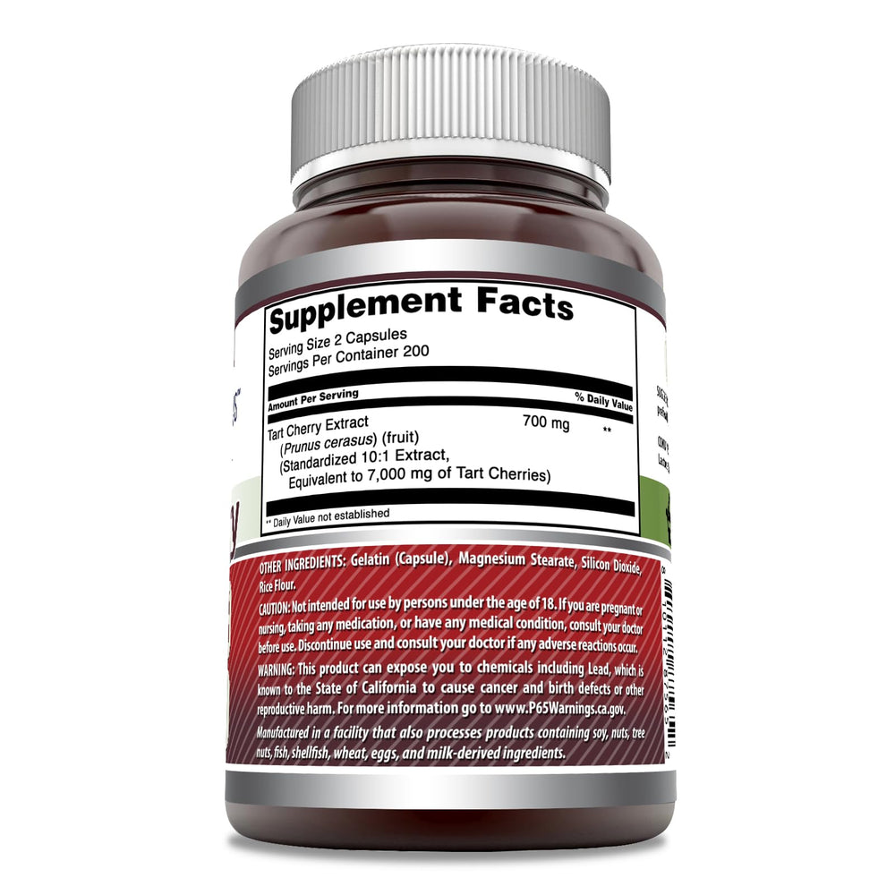 Tart Cherry Extract capsules close-up