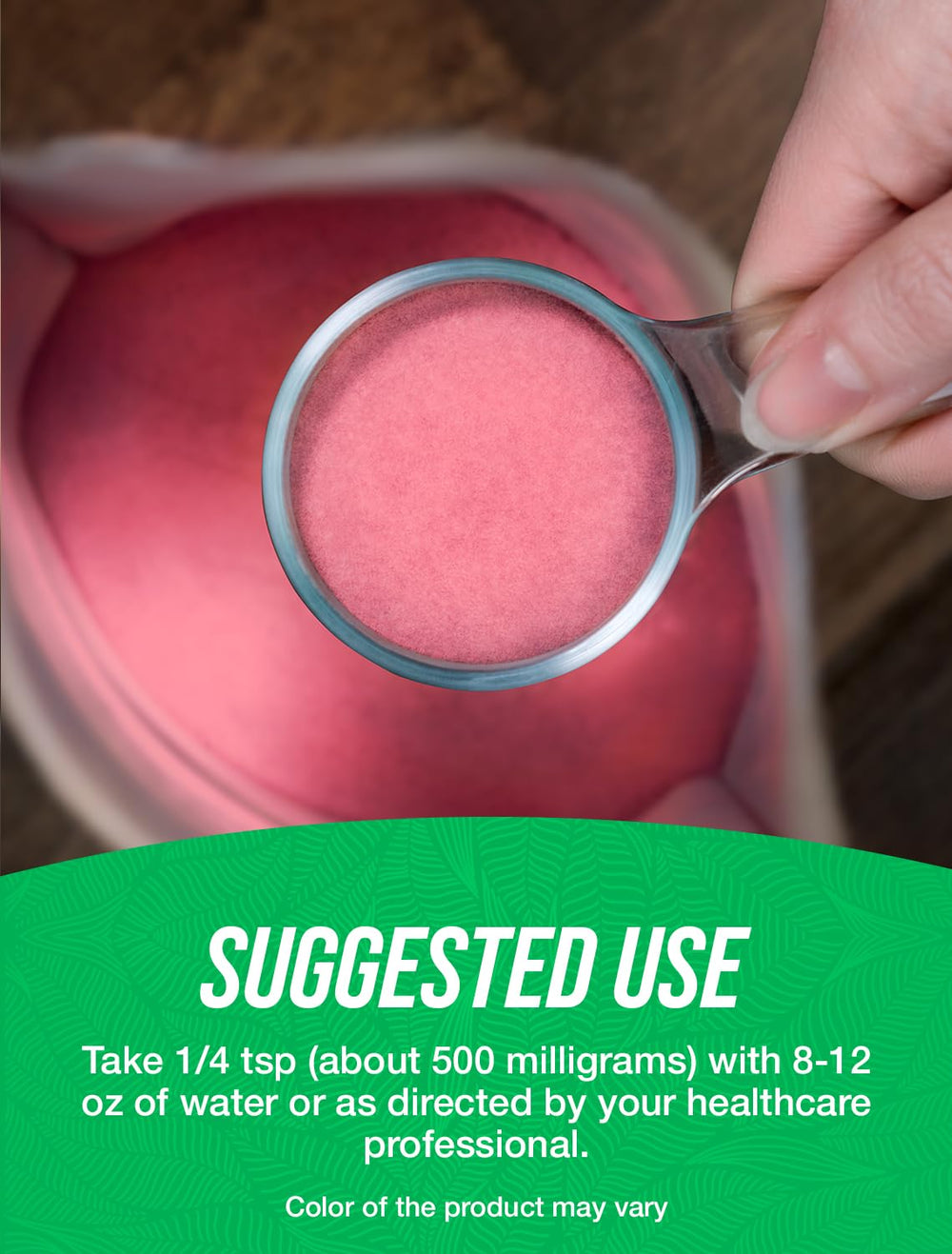Tart Cherry Extract Powder showing 500mg serving size