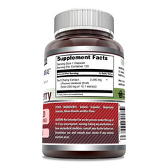 Close-up of Tart Cherry Supplement capsules 2000 mg