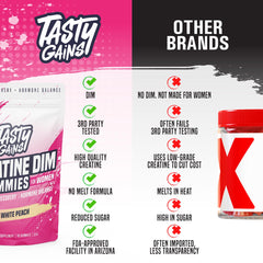 Active woman exercising with TASTY GAINS gummies