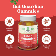 Gummy fiber supplements with vegan and non-GMO certifications