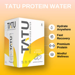 Nutrition facts label for TATU Ready-To-Drink Protein Water
